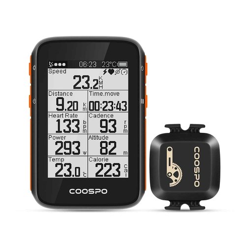 COOSPO Bundle GPS Bike Computer BC200 Cadence Speed Sensor Bluetooth ANT+ Cycling RPM Sensor BK467
