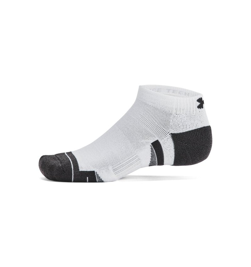 Under Armour 1386244-101-LG Unisex UA Perf Tech 6pk Low WHT LG