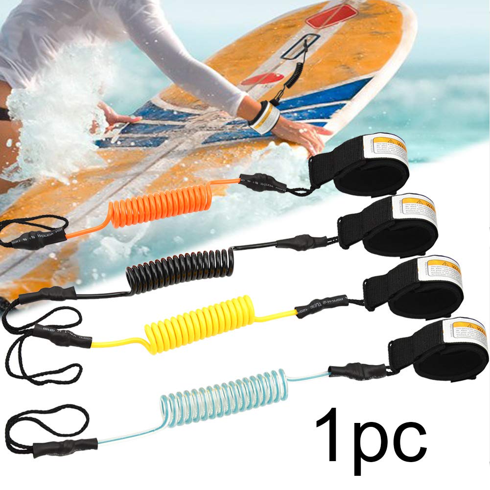 QOONESTL Surfboard Leash, Straight Surf Board Leg Rope, Coiled Sup Leash Leg Rope, SUP Strap for Shortboard, Longboard, Paddleboard, Compatible with Surfboard Replacement