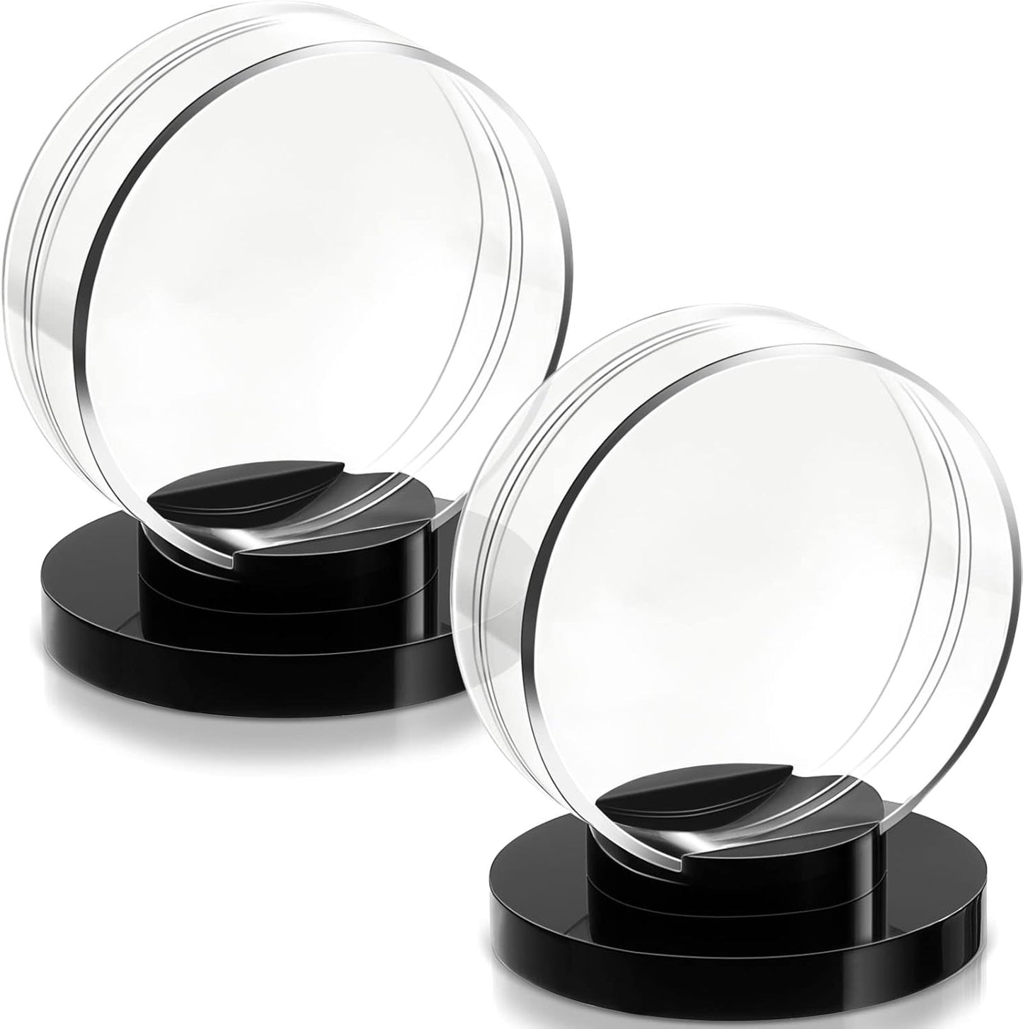 Acrylic Hockey Puck Display Case - Clear Holder with Shell Base for Autographed Memorabilia | Perfect for Collectors