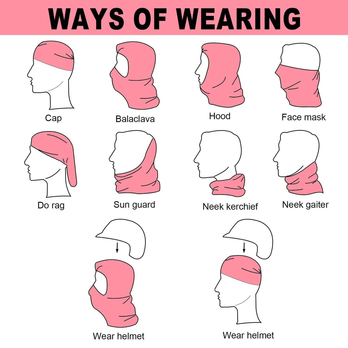 2Pcs Multi-Purpose Full Face Cover Ski Mask Balaclava Shiesty Unisex Summer Cooling Hood Cap Neck Gaiter Windproof UV Protector Lightweight for Outdoor Sports Motorcycle Snowboard