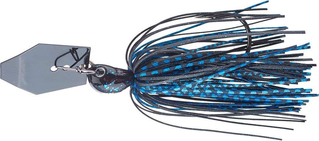 Z-Man CBJH38-06 Chatterbait Jack Hammer Lure, 5/0 Hook Size, 3/8 oz, Black/Blue, Package of 1