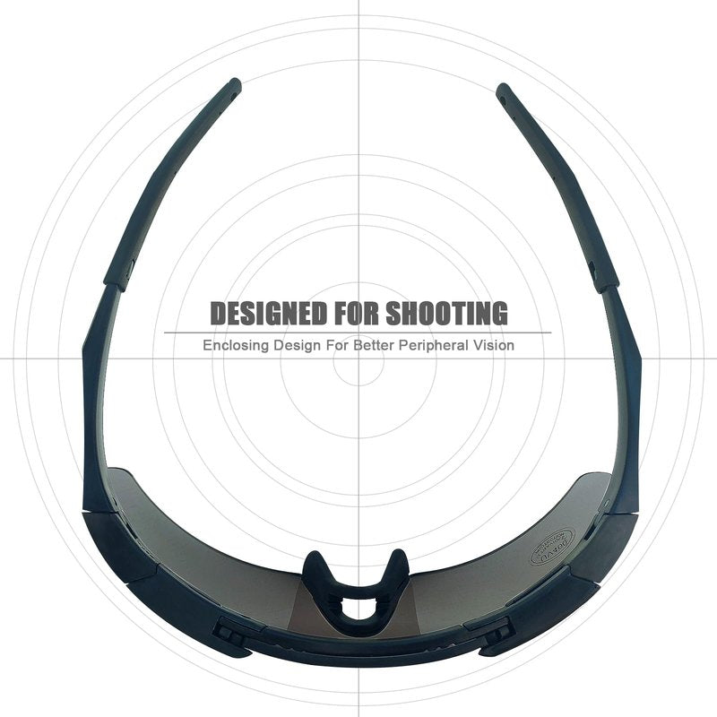 EMSECK Tactical Goggles – Airsoft & Shooting Safety Glasses with UV400 Protection & 3 Interchangeable Lenses – Impact Resistant, ANSI Z87.1 Certified – for Hunting, Outdoor Sports & Tactical Use