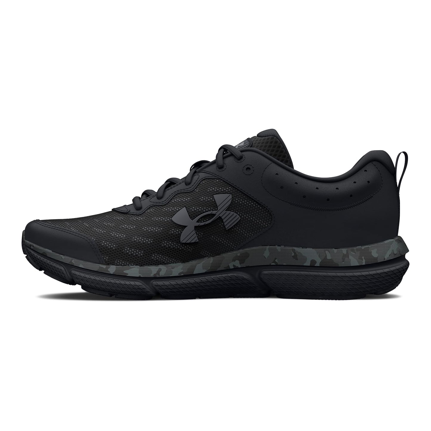 Under Armour Men's Charged Assert 10 Shoes, (001) Black/Black/Pitch Gray, 14