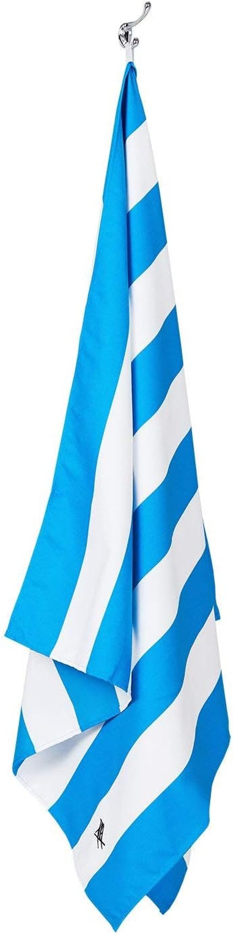 Dock & Bay Beach Towel - Quick Dry & Sand Free - Extra Large Cabana Design | Bondi Blue (200x90cm)
