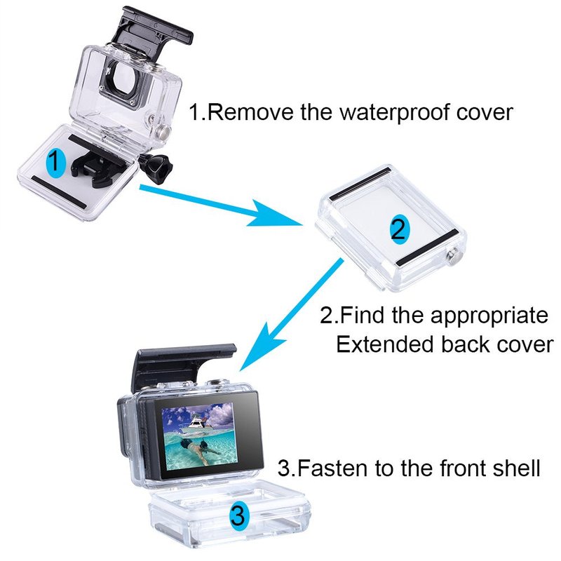 Suptig LCD Screen 2.0 Inch LCD BacPac Non-Touch Screen for Gopro Hero 4 Hero 3+ Hero 3 Hero 2 with Waterproof Back Cover