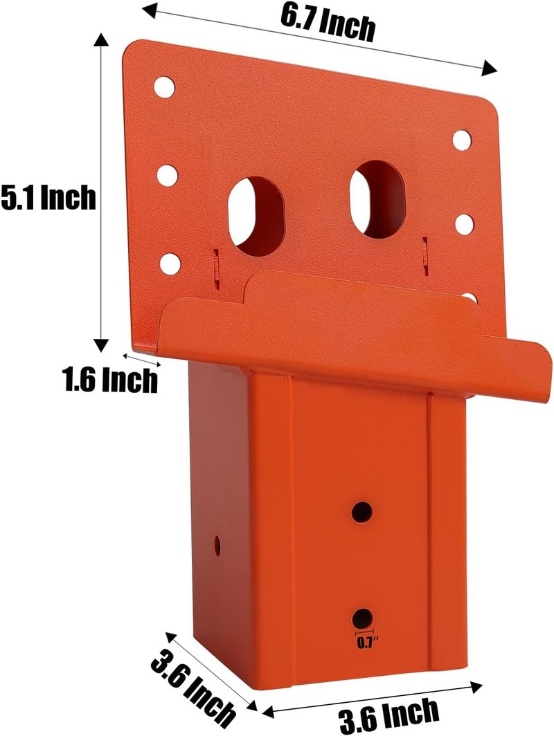 Deer Stand Brackets - Heavy-Duty 4x4 Mounting Brackets for Hunting | 4 Pack, Orange Finish
