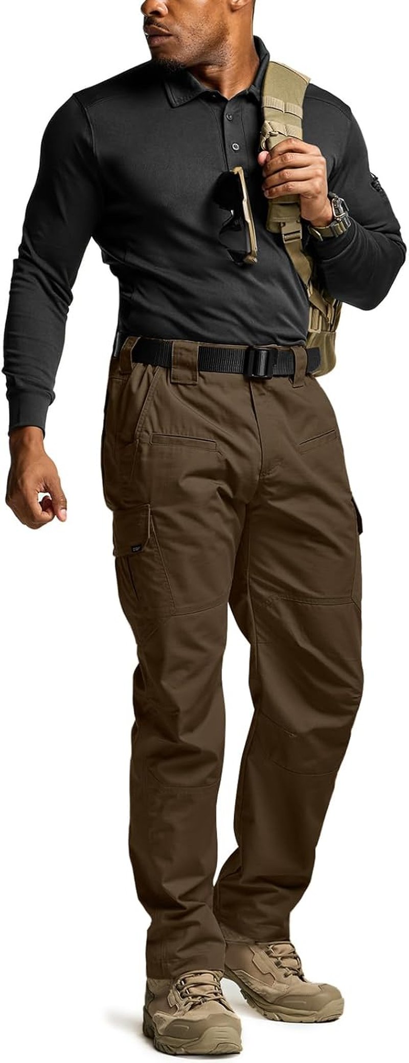 CQR Men's Tactical Pants - Lightweight Water-Resistant Cargo Pants for Work & Hiking | EDC Outdoor Apparel