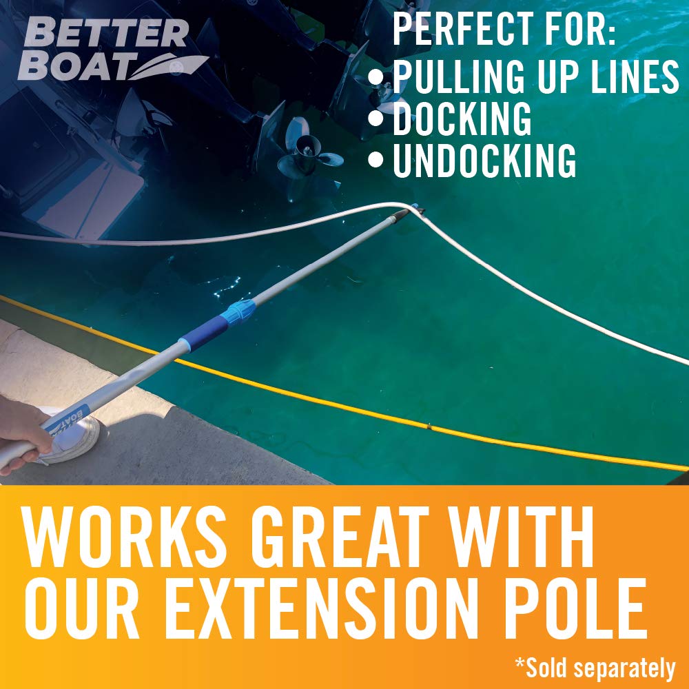 Boat Hook for Pole, Works with Push Pole with 3/4" Thread Screw End, Docking Stick for Boats, Pontoon, Marine Boating Accessories (Hook Only)