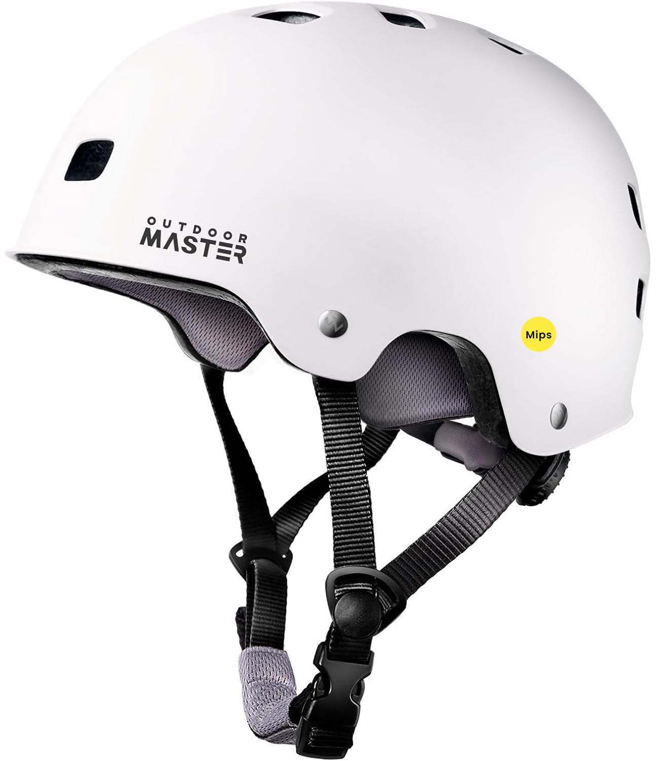 OutdoorMaster MIPS Skateboard Cycling Helmet for Adults - Lightweight, Ventilated Multi-Sport Helmet with Two Removable Liners for Scooter, Roller Skating, Inline Skating, Rollerblading