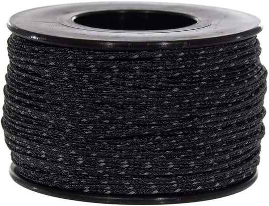 Glow in The Dark Micro Paracord - 1.18mm Diameter, 125 Feet Spool | Reflective Colors Available
