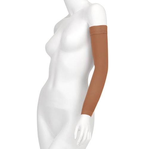 Juzo Soft 2001 20-30mmhg Standard Armsleeve with Silicone Top Band for Women,Beige,1 (I)
