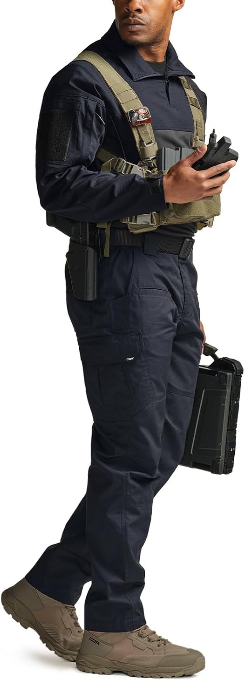 CQR Men's Tactical Pants - Water-Resistant Ripstop Cargo Design for Lightweight EDC Work & Hiking | Outdoor Apparel