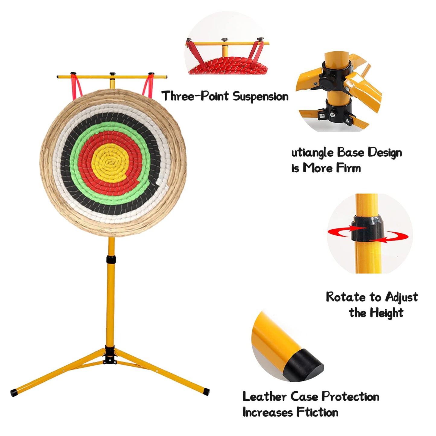 Meuiosd Archery Target Stand ，Portable Target Holder for Grass Target & Point Bag Archery Target