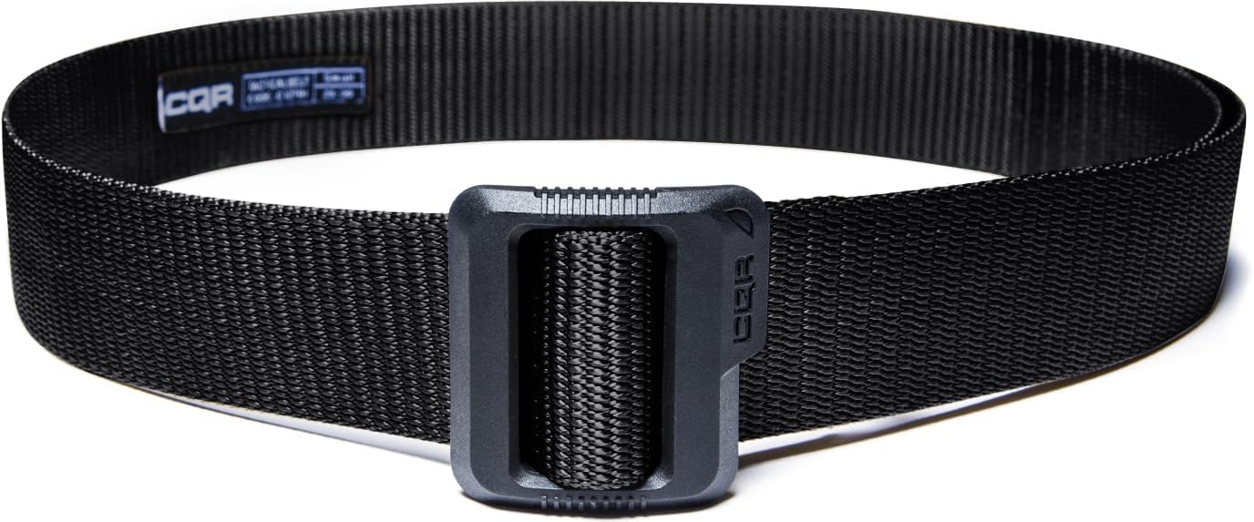 CQR Tactical Belt - Military Style Heavy Duty EDC Belt with Quick-Release Buckle | Adjustable Size