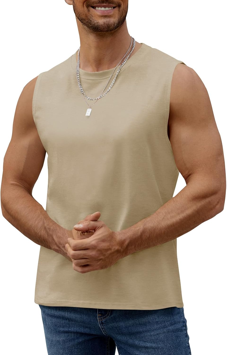 Men's Gym Workout Sleeveless Tank Tops | Casual Muscle Cut-Off Shirts for Fitness