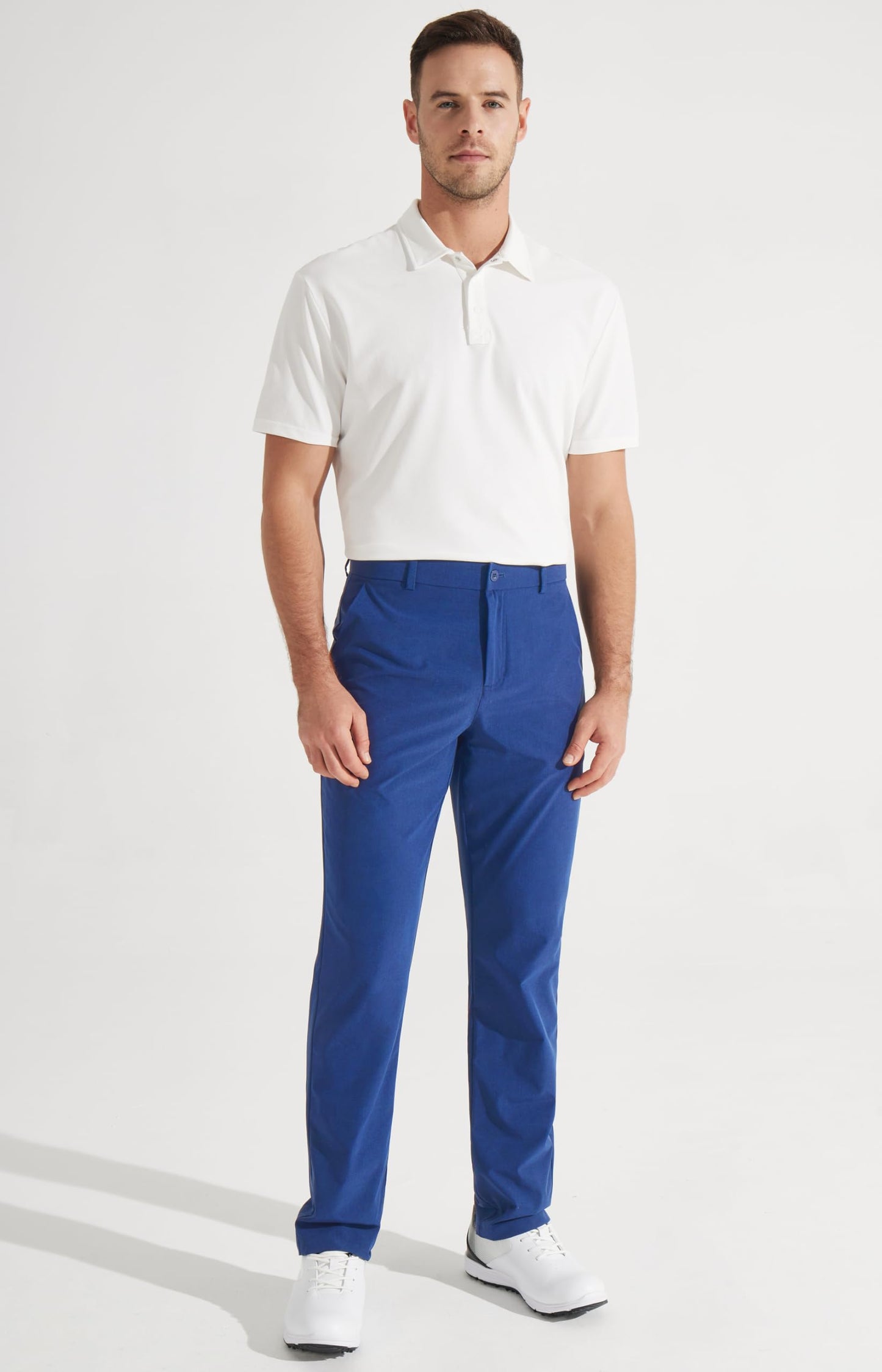 Libin Men's Dress Pants 32" Comfy Business Casual Golf Pants Quick Dry Lightweight Clothing for Men Travel Vocation Work Trousers Water Resistant, Royal Blue, 36W x 32L