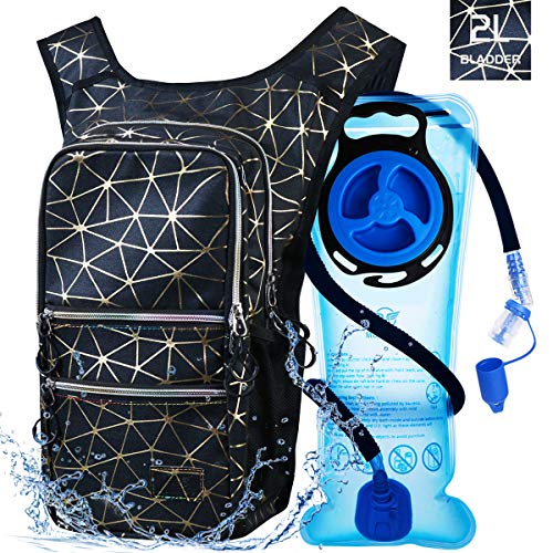 Mothybot Hydration Backpack Pack, Water Backpack 20L Capacities Included 2L Hydration Bladder, Festival Essential - Rave Hydration Pack Hydropack Hydro for Hiking, Running, Biking, Festival Gear