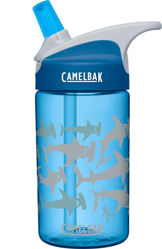 CamelBak eddy Kids Water Bottle - CamelBak Kids Big Bite Valve - Spill Proof - Water Bottle For Kids - BPA-Free Water Bottle - 12oz, Hammerheads