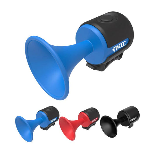 Electric Bike Horn for Adlut, 120dB Compact Lightweight Electric Bicycle Bell Operated/IPX4 Waterproof Effortless Quick Install for Kids' Bikes Tricycle Bells (Blue)