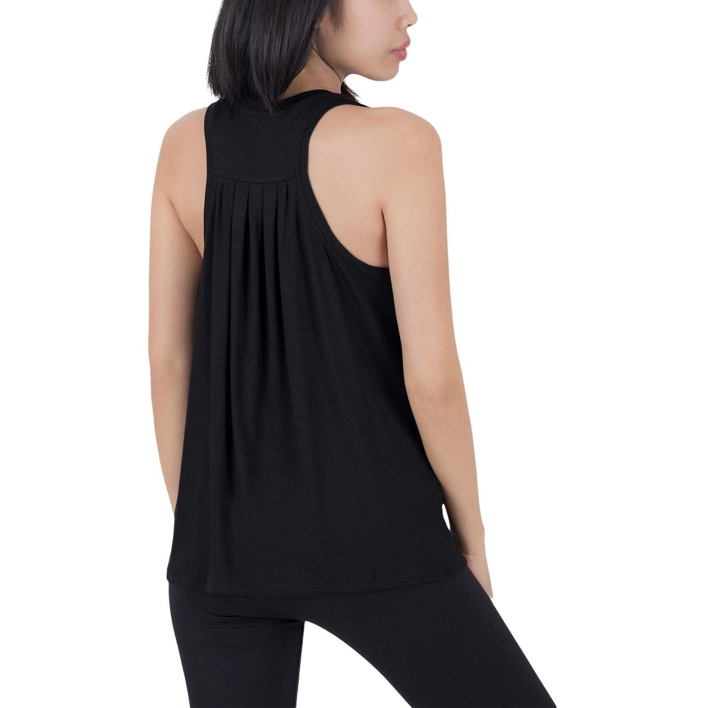 LOFBAZ Workout Tank Tops for Women Yoga Clothes Womens Athletic Shirts Gym Exercise Running Active Fitness Sports Clothing Tanks Top Black M