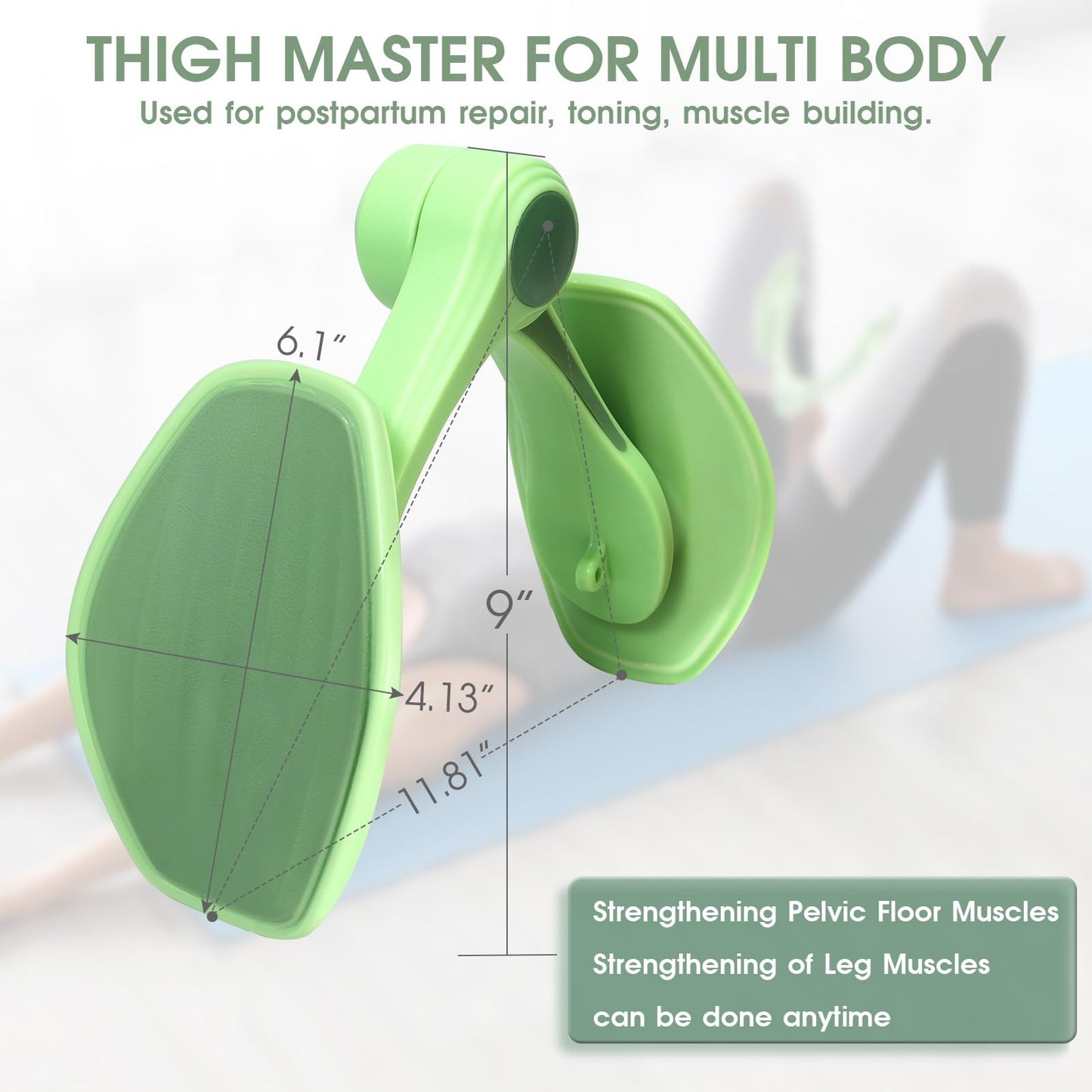 Thigh Master, Kegel Exercise, Inner Thigh Exerciser, Thigh Master Thigh Exerciser, Thigh Workout Equipment (Green)