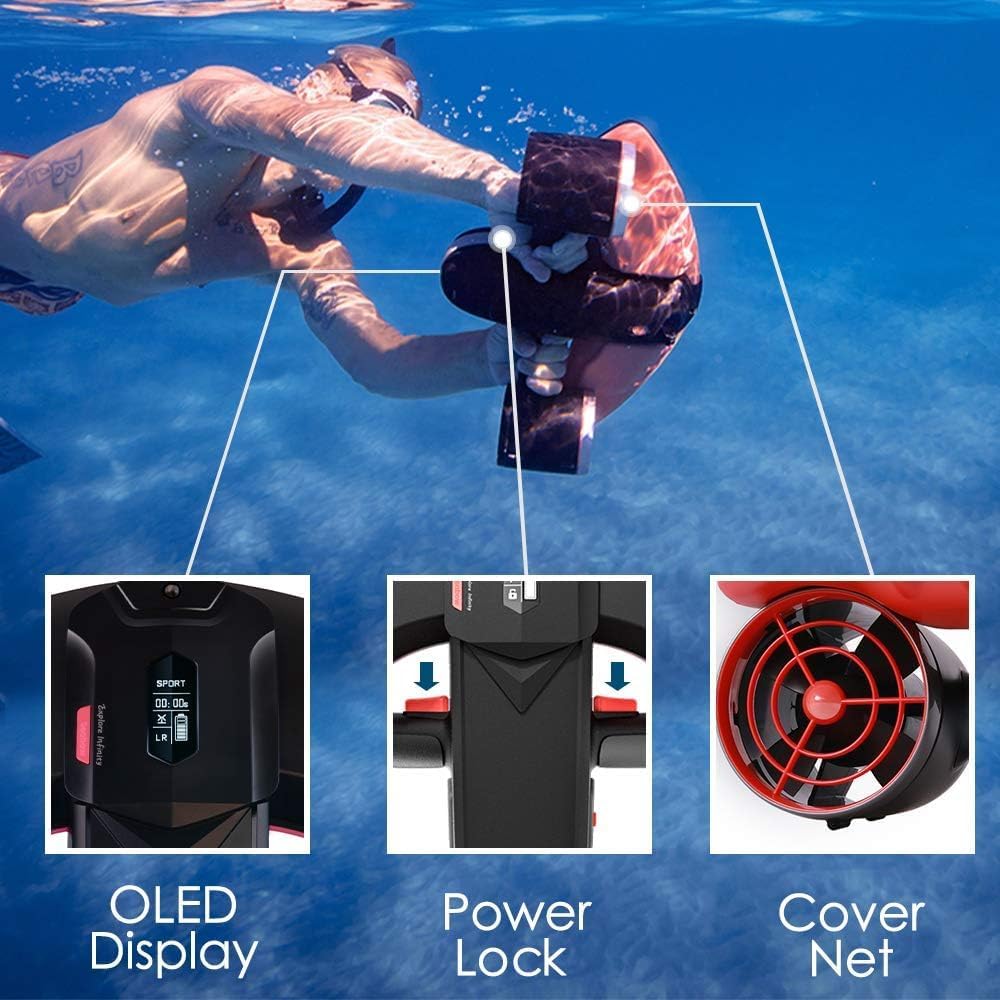 Sublue Navbow Plus Smart Underwater Scooter - Dual Motors, 3 Speed Gears, 4.47mph | 60 Min Battery Life, 131ft Diving Range