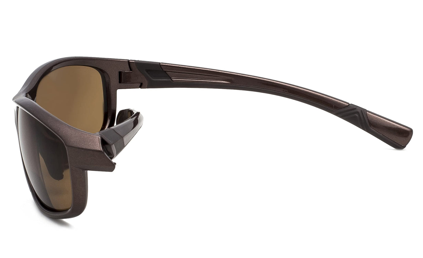 Eyekepper Sports Bifocal Sunglasses TR90 Unbreakable Outdoor Readers Pearly Brown Frame Brown Lens +2.0