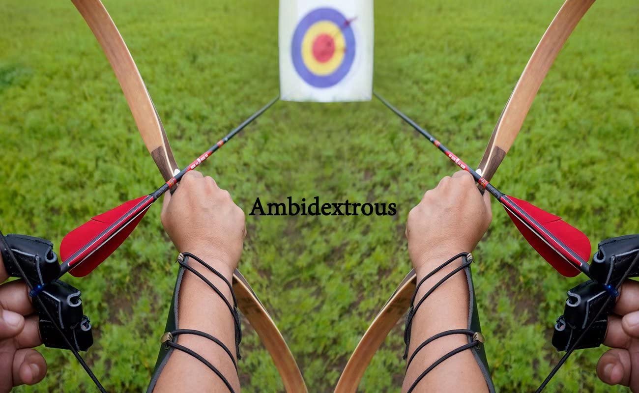 AF Archery 54" Tatar Recurve Bow Traditional Horse Hunting Bow (Oak,40lb)