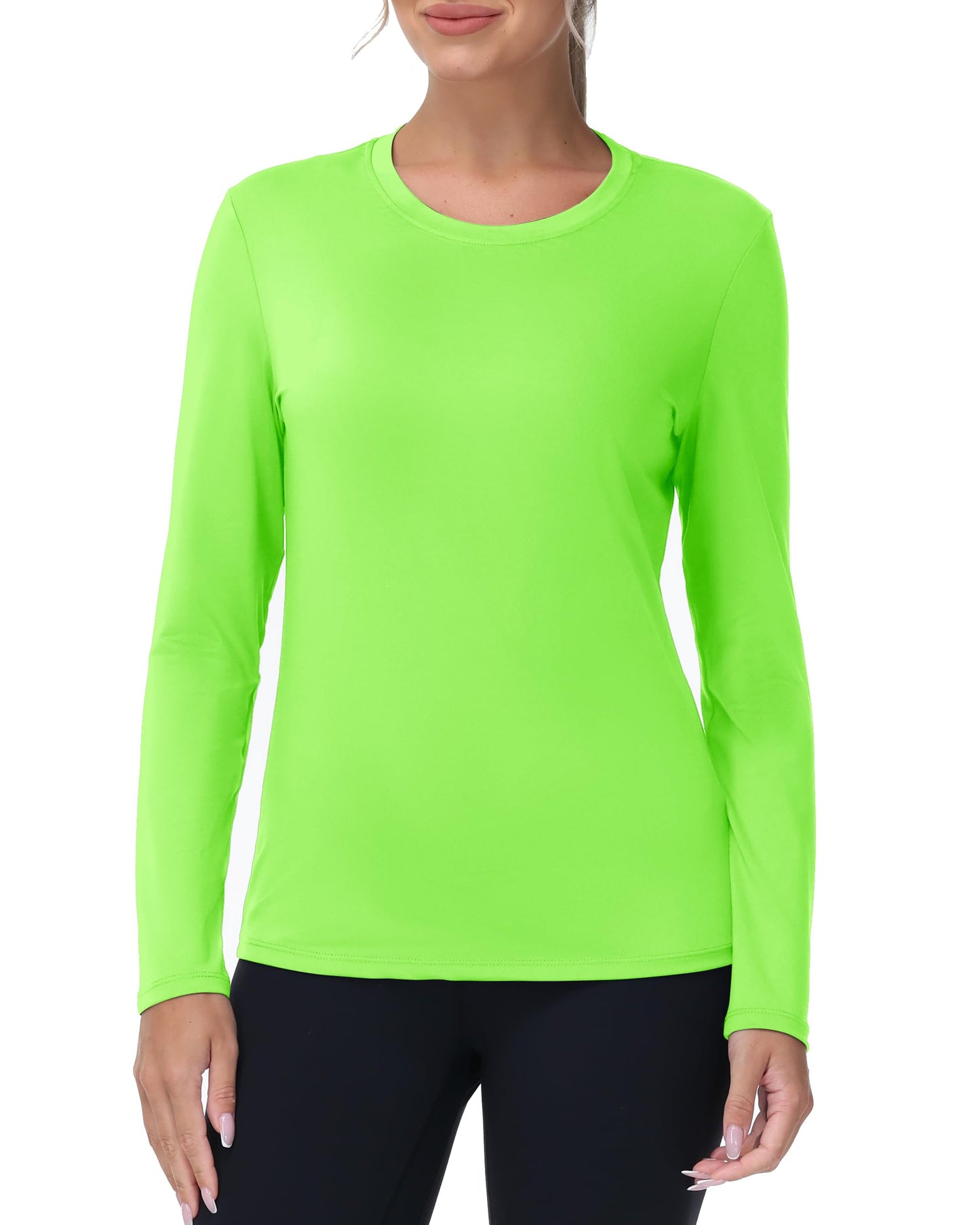 isnowood Women's Sun Protection Long Sleeve Shirts, UPF 50+ UV Swim Rash Guard Shirt, Lightweight Workout Hiking Running Tops