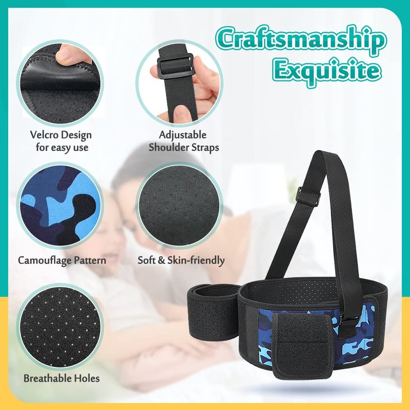 Mybow Kids Shoulder Immobilizer Sling | Child Arm Sling with Waist Strap for Broken Collarbone Clavicle & Shoulder Injury Arm Holder, Rotator Cuff Surgery Sling for Toddler Support Brace