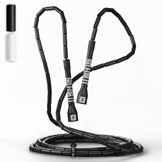 Sportbit Beaded Jump Rope - Tangle-free Adjustable Jump Ropes for Fitness - Lightweight Skipping Rope for Women, Men - Speed Jump Rope for Workout, Athletics, Crossfit, Women Exercise