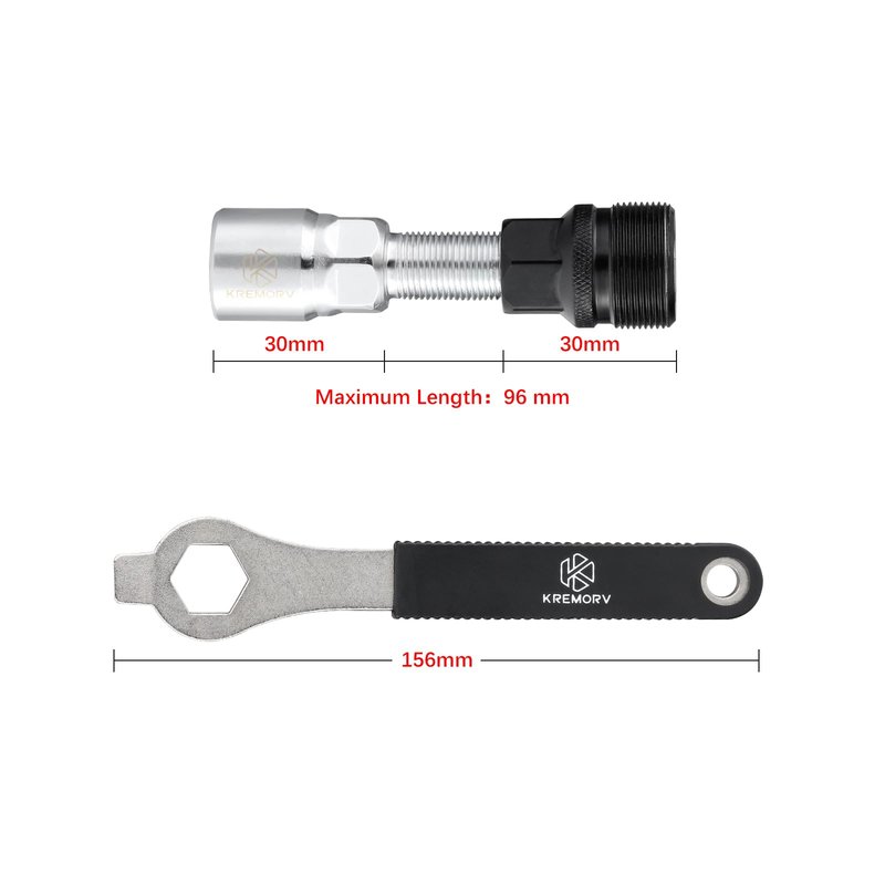 KREMORV Bicycle Crank Extractor Bike Bottom Bracket Removal Tool with 16mm Spanner Repair Tools Kit Compatible with Shimano Octalink ISIS BSA SRAM