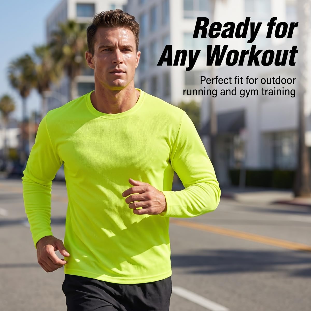 Yasumond UPF50+ T-Shirts Pack Breathable Quick Dry Athletic Classic Long Sleeve Crew Neck Sun Protection Tee Shirt for Men