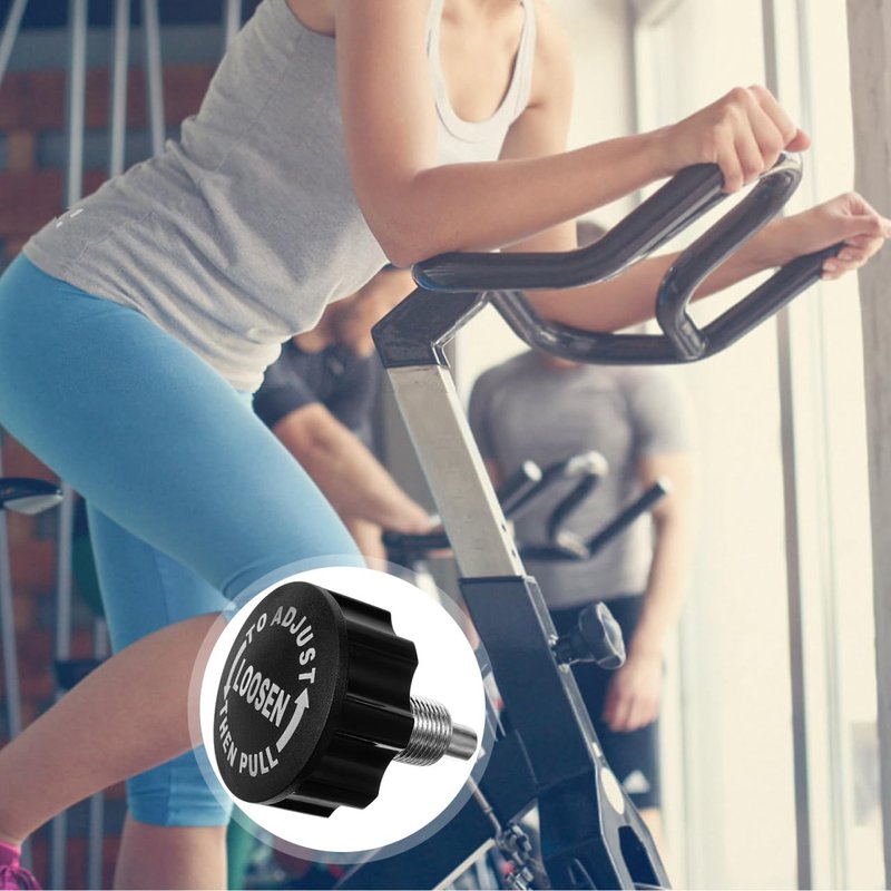 Happyyami Exercise Bike Replacement Knob 2.55X2.16 Inch Spherical Rotary Pull Pin Fitness Pull Pin Screw Replacement Parts for Exercise Machines Home Gym Accessories
