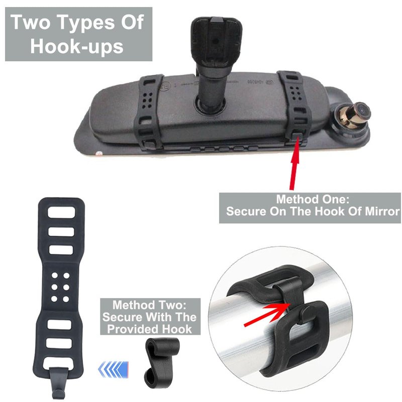ZAAWUUT 4-Pack Bike Silicone Band,Bicycle Handle Bars Elastic Strap Bandage,Mount Band Holder for Fixing Tail Light,Recorder (4, 3.6 Inch)