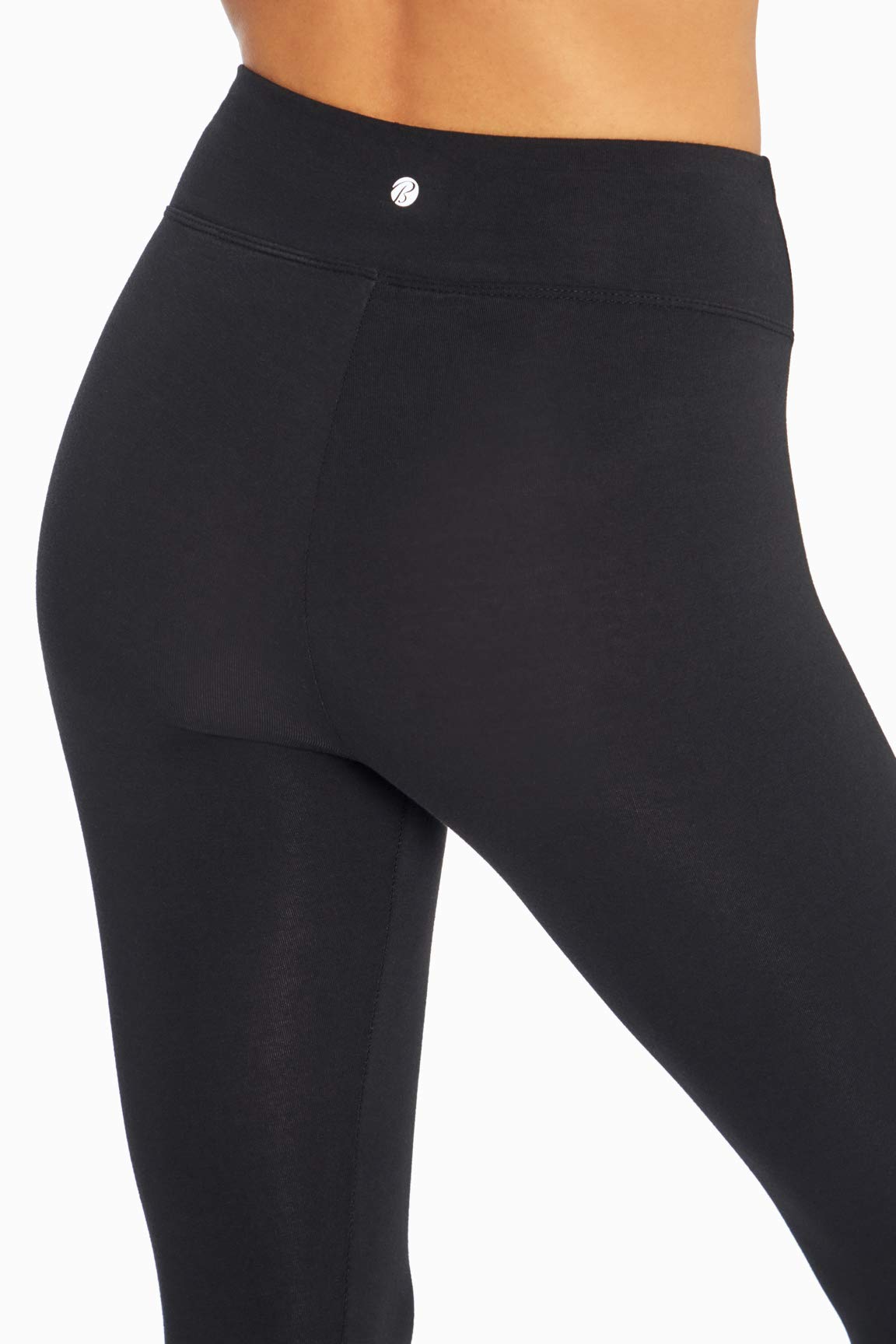 Bally Total Fitness Mid Rise Tummy Control Capri Legging, Black, Medium