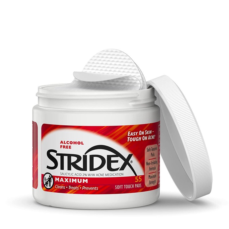 Stridex Strength Medicated Pads, Maximum, 55 Count pack,2 pack
