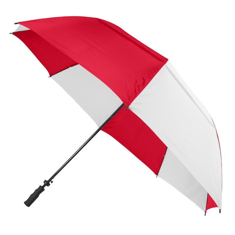 The Vented Tornado 64" Large Oversize Windproof Automatic Open Golf Umbrella, Heavy Duty Thick Fiberglass Ribs Waterproof Wind Vent Portable 2 Person Golf Umbrella for Men and Women - Black