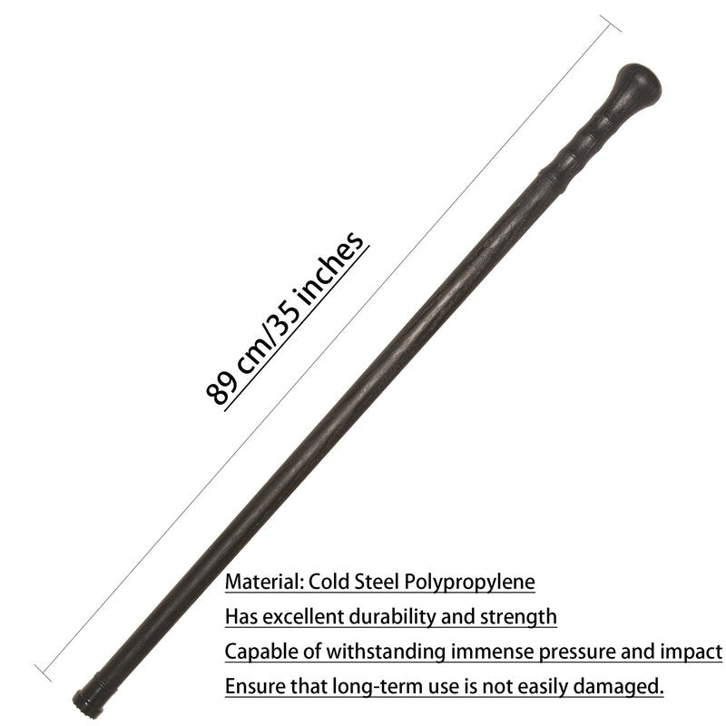 ShangYaSM Cane Hiking Stick Mountaineering Stick Black Walking Hiking Men and Women 35 inches