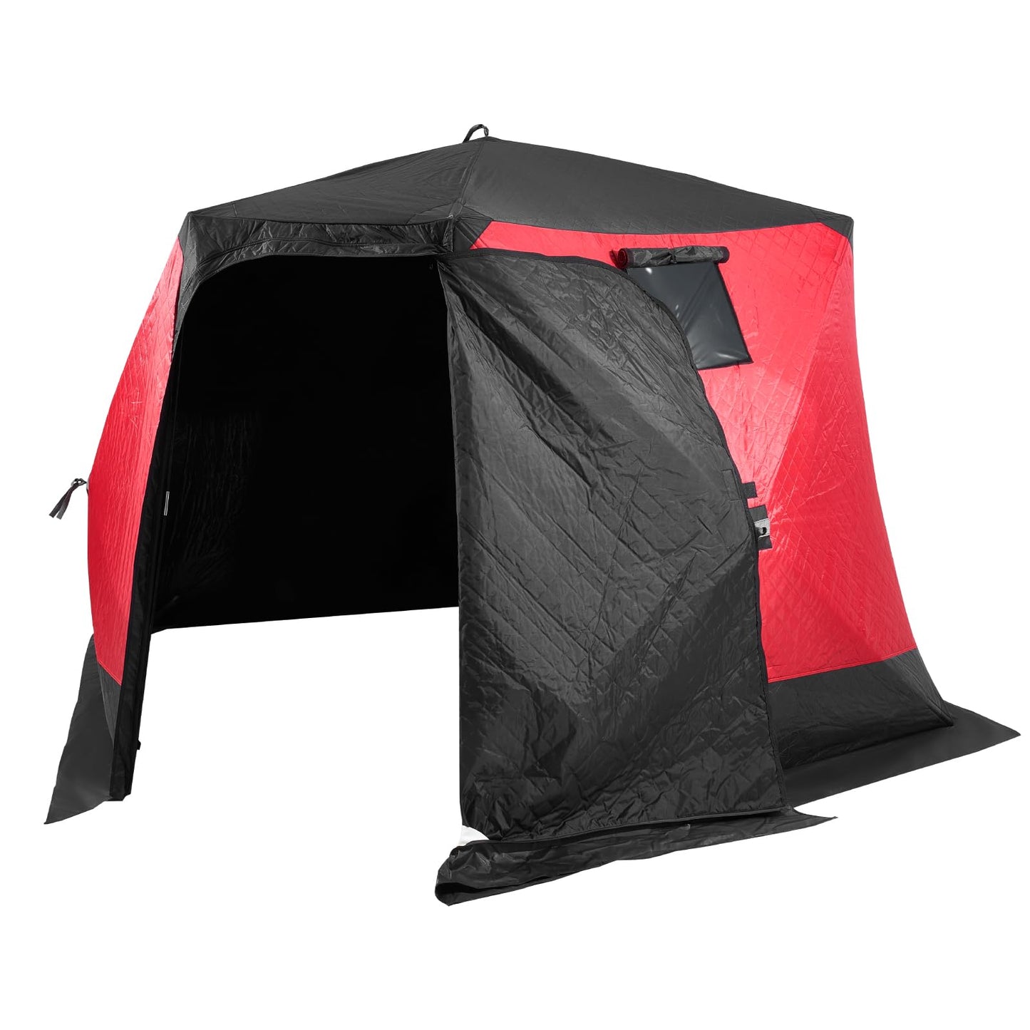 VEVOR Portable Pop-Up Fishing Tent, 24 sq ft Ice Shelter - Hub-Style for Winter Fishing - Waterproof Oxford Shanty with Anchors/Ropes/Bag, 60" x60