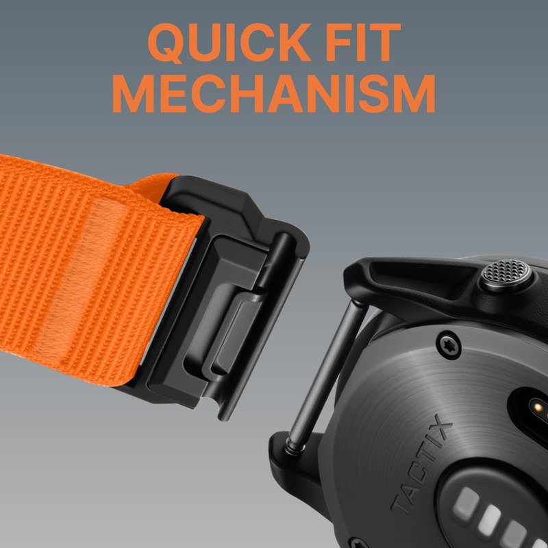 Bandletic Nylon Compatible with Garmin Fenix 8 Pro Band - 26mm Quick Fit Sports Strap for Fenix 7X 6X Pro/5X Plus/3/3 HR/Instinct 2X Solar 3 50mm/Enduro/Quatix/Tactix/Epix Pro 2/D2 Mach 1/Descent Mk3i