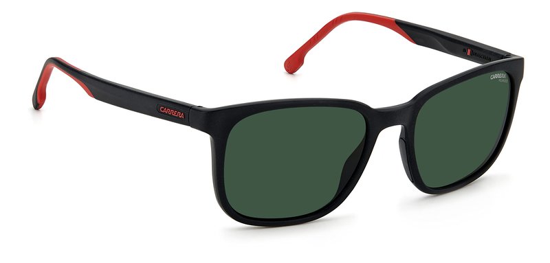 Carrera Men's 8046/S Polarized Rectangular Sunglasses, Matte Black, 54mm, 19mm