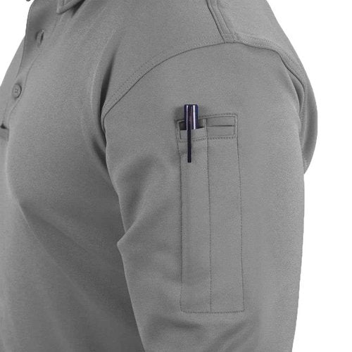 Propper I.C.E Men's Long Sleeve Performance Polo Shirt, Grey, Large