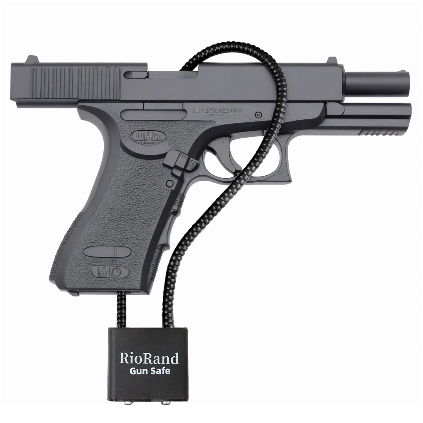 RioRand Keyed Alike Cable Gun Lock 8.5" & 15", Safety Lock Compatible with Pistols, Rifles & Shotguns for Home & Firearm Storage (Jet, 15 Inch, 8.5"/15" Cable Gun Lock Family)