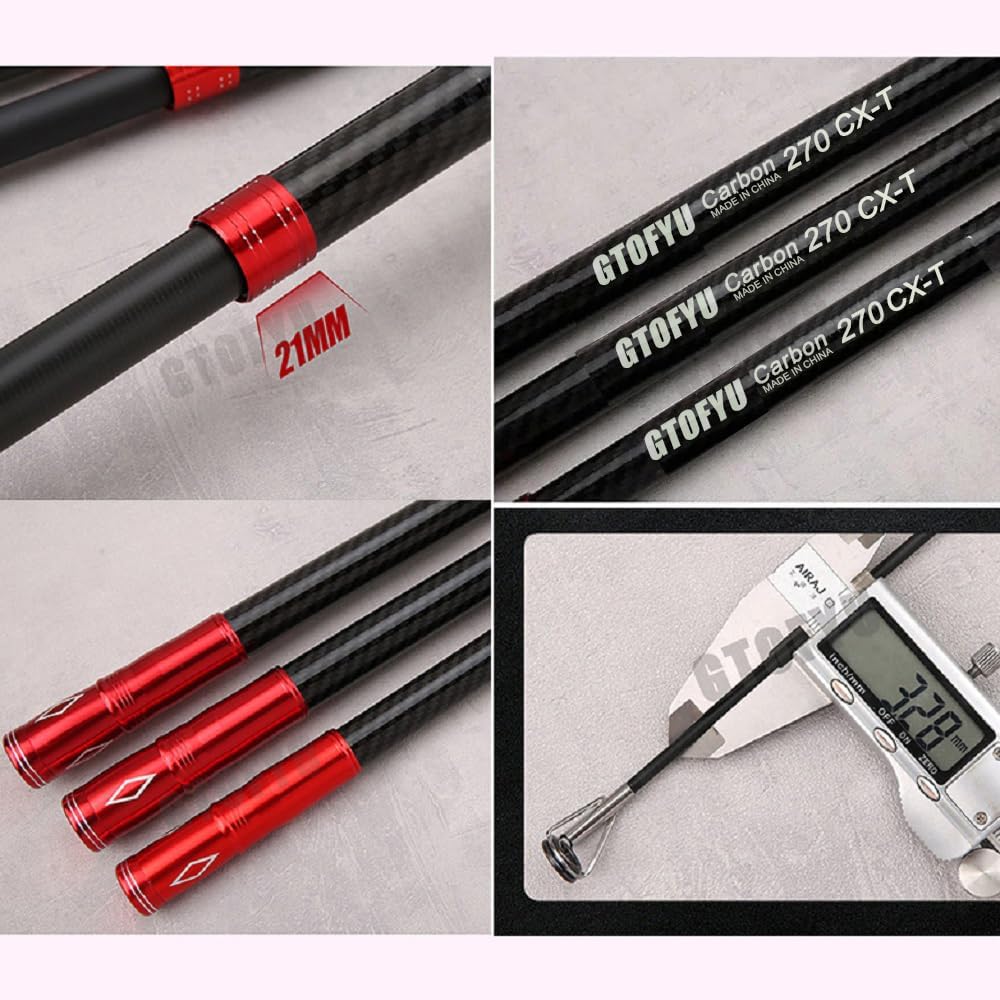Telescopic Fishing Rod - Carbon Fiber Travel Surf Rod for Spinning | 20-50LB Medium-Heavy Baitcasting Pole