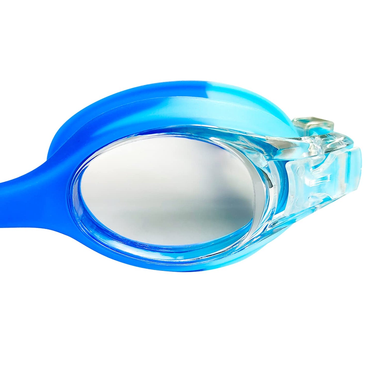 ZHUYNXIR Kid Swim Goggles and swim cap, Swimming Goggles with anti-fog function for boys and girls 3-14 ages. (color : Light blue+dark blue)