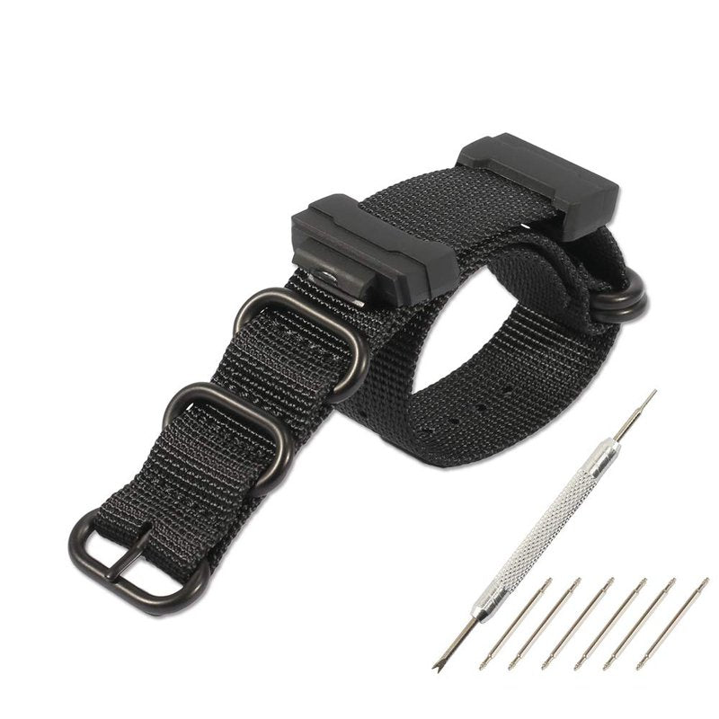 WRISTARMOR GA110 nylon band adapters Kit Replacement for Casio g shock DW-5600 DW-6900 GA700 GA100 GD120 GD110 watch band