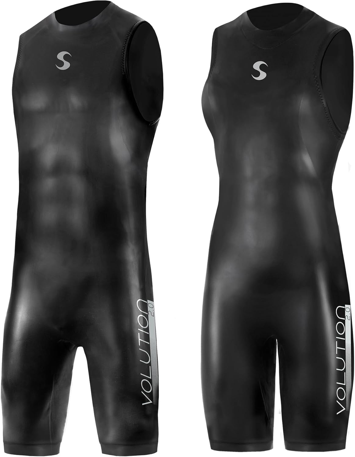 Synergy Triathlon Wetsuit - 3/2mm Sleeveless Quick John Smoothskin Neoprene for Open Water Swimming