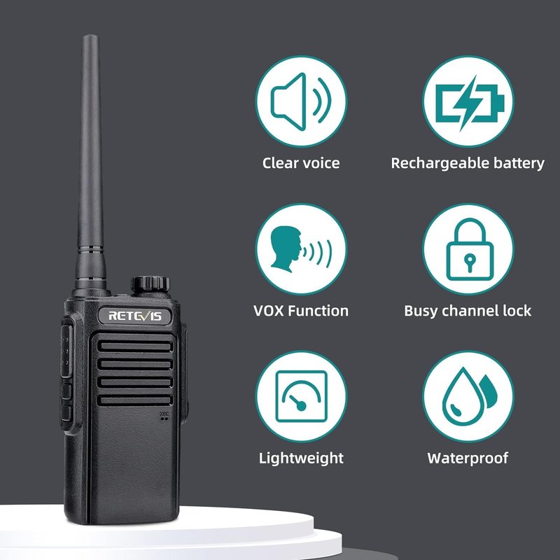 Retevis RT47 Waterproof Walkie Talkies Rechargeable,Portable Two Way Radios,Lightweight,Clear Loud,Long Range 2 Way Radios for Camping Hunting Outdoor Activities(Green,2 Pack)